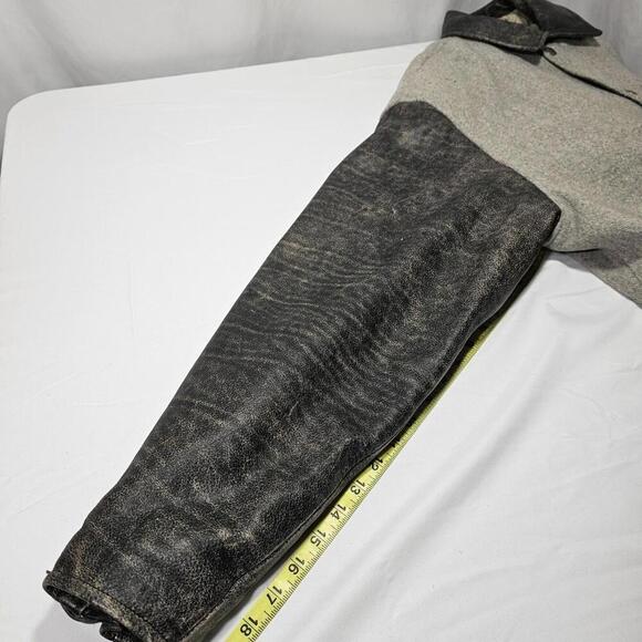 Harley Davidson Men Leather Jacket V Power Motorcycles Spell Out Logo Zip Coat L - Picture 15 of 15